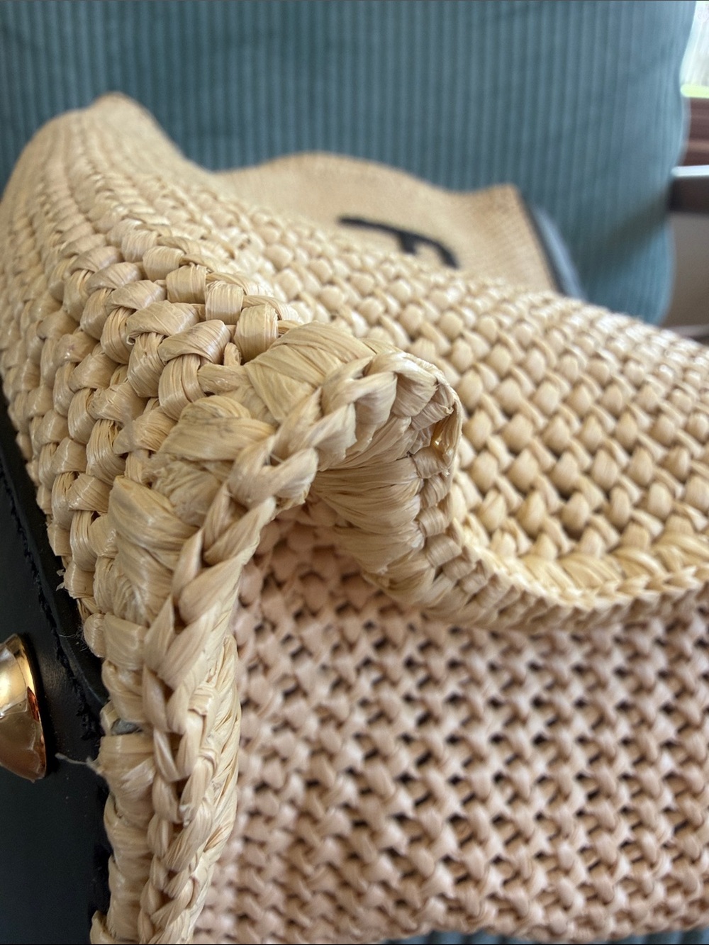 Fendi Peekaboo X-Tote - Beige Raffia - Medium - Picture 5 of 8